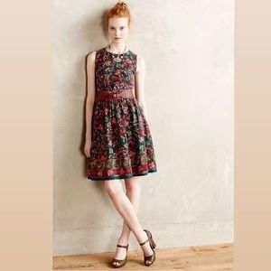 Anthropologie Needlepoint Garden Dress
